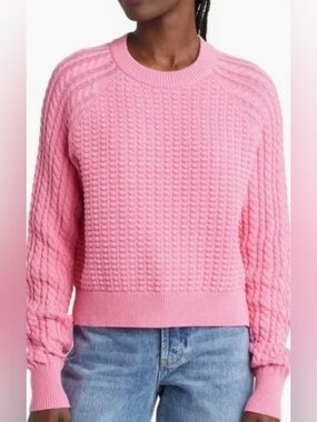 French Connection Pink Cable Knit Sweater